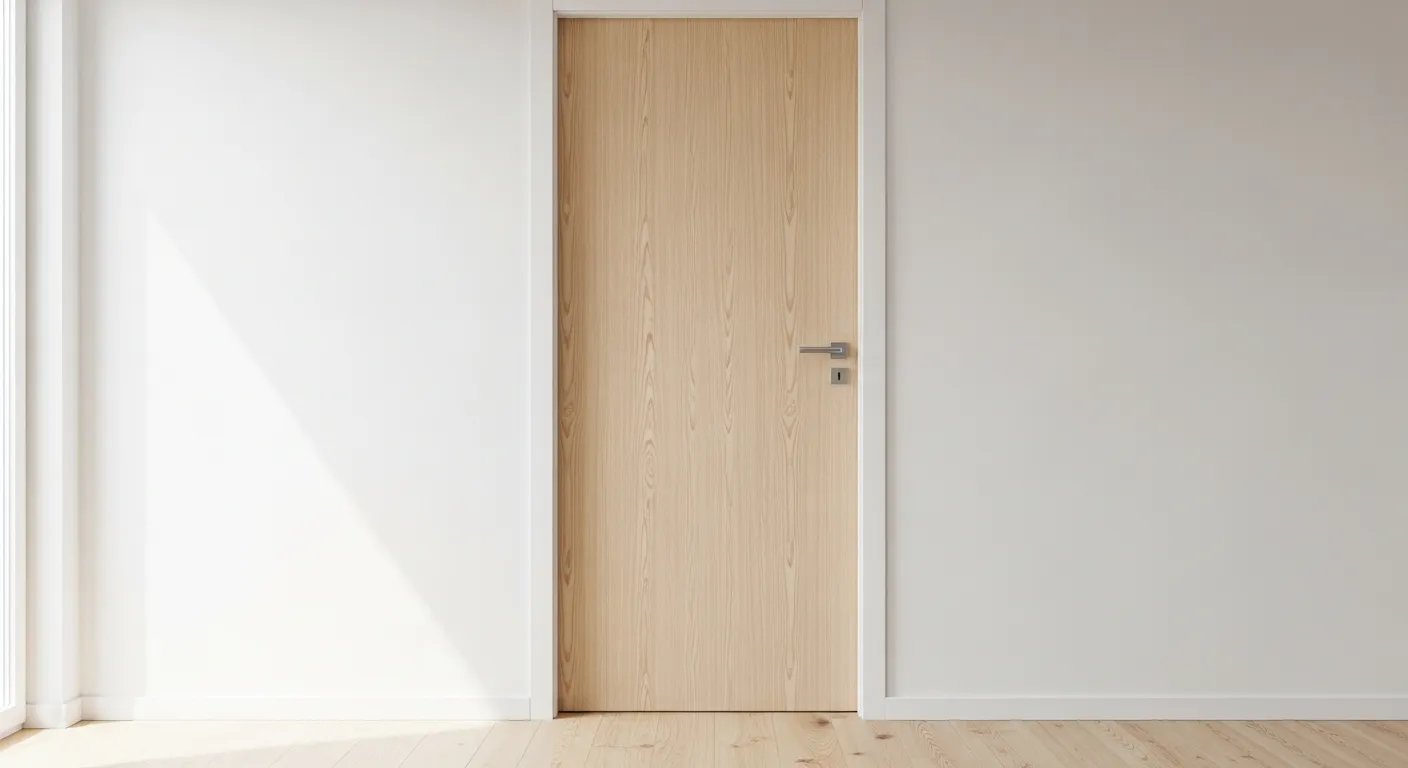 Adhésif pour porte bois clair