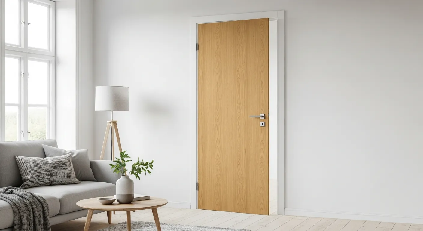 Adhésif pour porte effet chêne