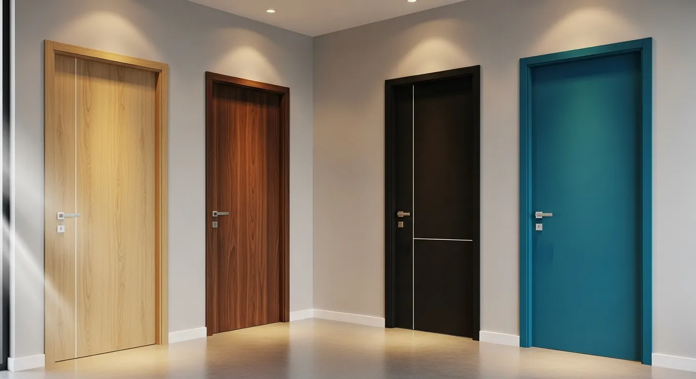 Portes avec adhésif décoratif