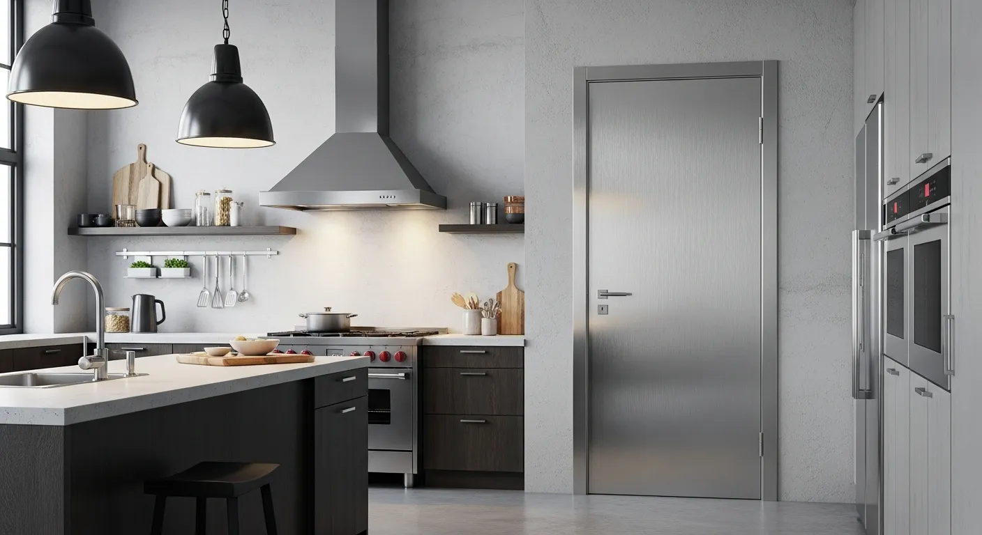 Adhésif pour porte effet métal