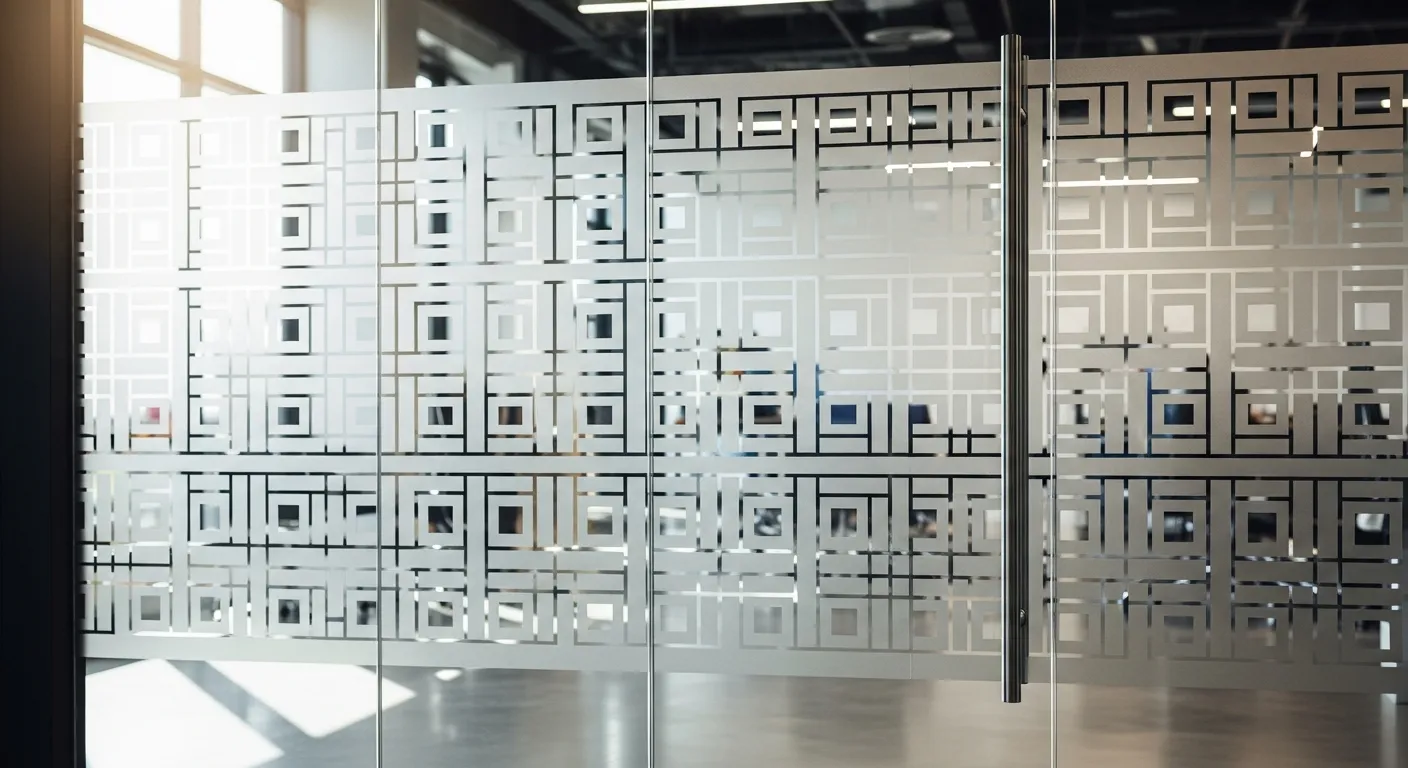 Adhésif pour porte vitrée